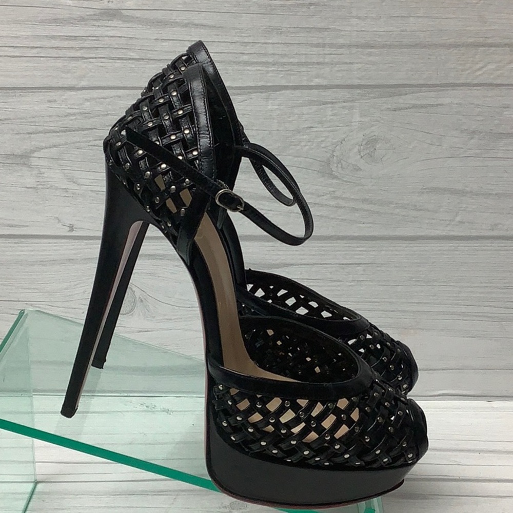 Christian Louboutin Black Cut-Out Heels - Picture 3 of 13